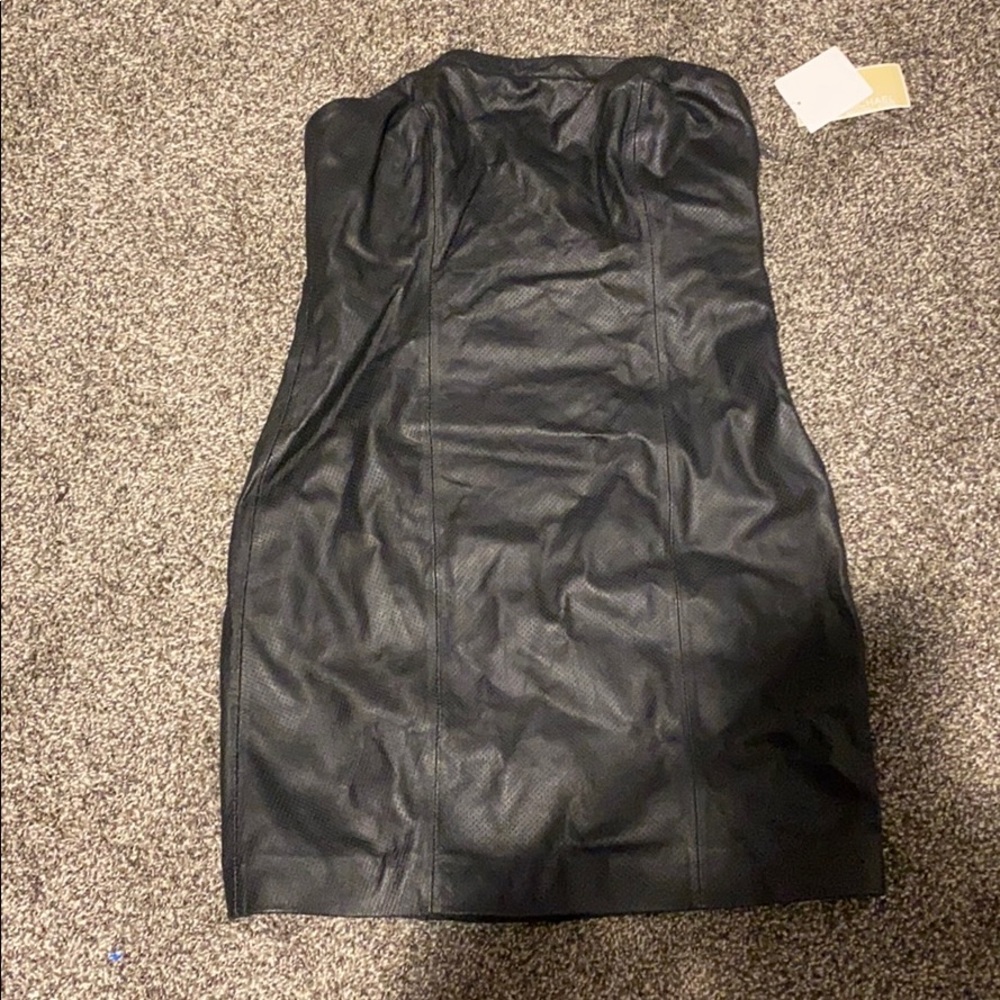 Michael kors leather mini dress size 4 NWT